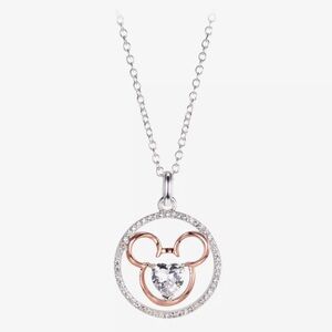 Mickey Mouse Icon Heart Necklace